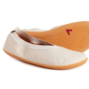 Vivobarefoot Opanka Ballerina Cream/Limestone Leather ballet Flats EU 39 US 8